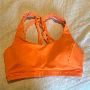 lululemon athletica Orange Strappy Sports Bra
